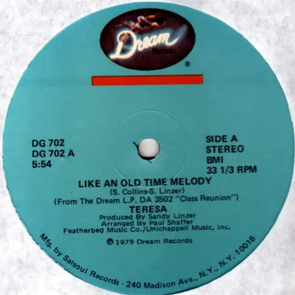 Teresa - Like An Old Time Melody / I Got Love For You Ruby