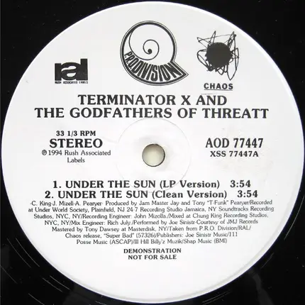 Terminator X And The Godfathers Of Threatt - Under The Sun / Krunchtime