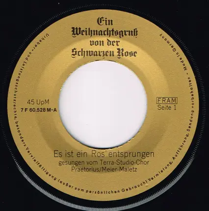 Terra-Studio-Chor , Kenneth Spencer , Der Bielefelder Kinderchor - Ein Weihnachtsgruß Von Der Schwarzen Rose