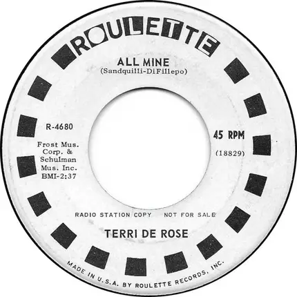 Terri De Rose - Such Things My Heart Wants/All Mine