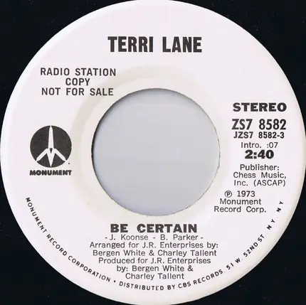Terri Lane - Be Certain