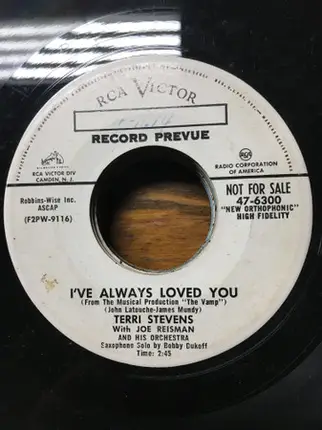 Terri Stevens With Joe Reisman And His Orchestra , Bobby Dukoff - All I Want Is You