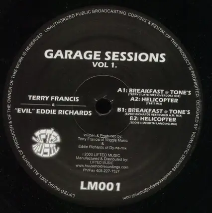 Terry Francis & Eddie Richards - Garage Sessions Vol. 1