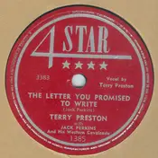 Terry Preston - The Letter You Promised To Write / Flowers Speak Louder Than Words