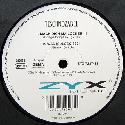 Teschnozabel - Mach' Dich Ma Locker !!!