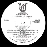 LP - Tete Montoliu - Catalonian Folksongs (Solo Piano) - Promo