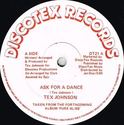 Tex Johnson - Ask For A Dance