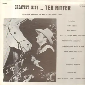 Tex Ritter - Greatest Hits By Tex Ritter