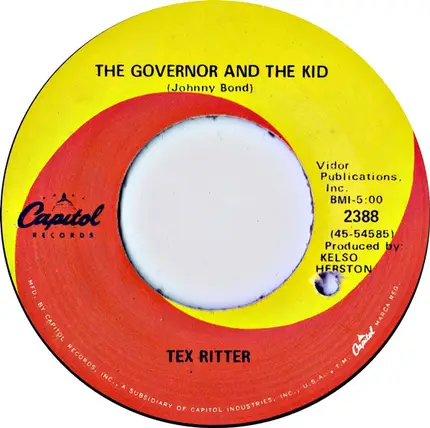 Tex Ritter - A Funny Thing Happened (On The Way To Miami) / The Governor And The Kid