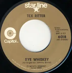 Tex Ritter - Rye Whiskey / Blood On The Saddle