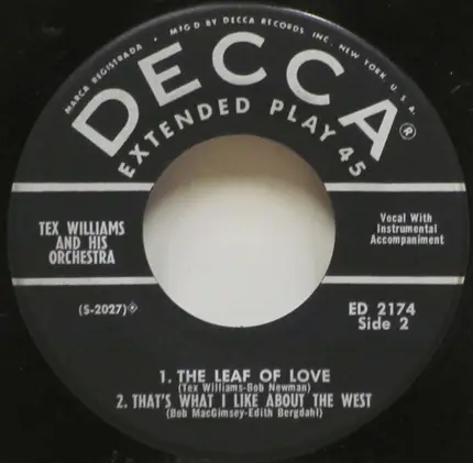 Tex Williams & His Orchestra - All Time Greats