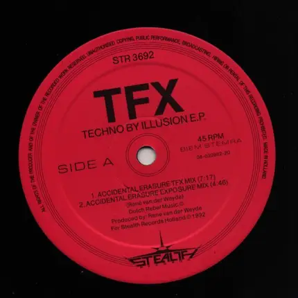 Tfx - Techno By Illusion E.P.