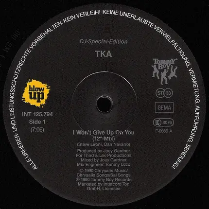 Tka - I Won't Give Up on You