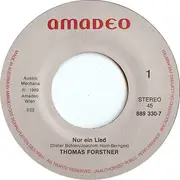 7inch Vinyl Single - Thomas Forstner - Nur Ein Lied