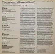 LP - Thomas Mann - Deutsche Hörer! (Radiosendungen Aus Dem Exil 1940-45)