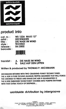 Thomas P. Heckmann - Die Nase Im Wind