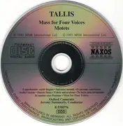 CD - Thomas Tallis - Oxford Camerata , Jeremy Summerly - Mass For Four Voices • Motets
