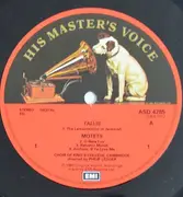 LP - Tallis - The Lamentations Of Jeremiah / Mass: Puer Natus Est Nobis / Three Motets