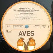 LP - Thomas Tallis , William Byrd , The King's Singers - The Lamentations Of Jeremiah - Motetten
