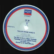 Double LP - Thomas Tallis / The King's College Choir Of Cambridge / David Willcocks - Tallis From King's