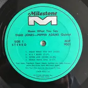 LP - Thad Jones / Pepper Adams Quintet - Mean What You Say
