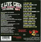 CD Single - The 2 Live Crew Featuring Ice-T - The Real One - Cardboard Sleeve