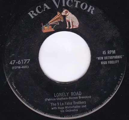 The 9 La Falce Brothers With Hugo Winterhalter Orchestra - Lonely Road
