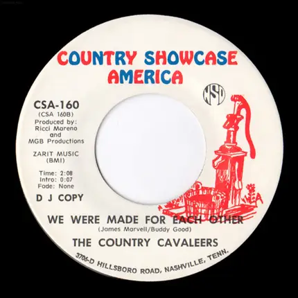 The Country Cavaleers - Lady On The Run / We Were Made For Each Other