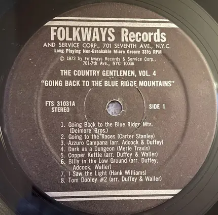 The Country Gentlemen - Vol 4, Going Back To The Blue Ridge Mountains
