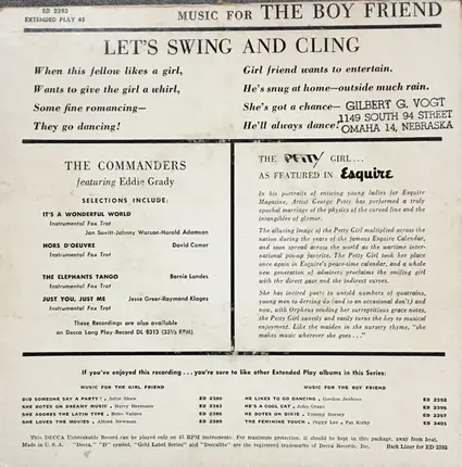 The Commanders Featuring Eddie Grady - Let's Swing And Cling