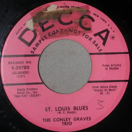 The Conley Graves Trio - Love For Sale / St. Louis Blues