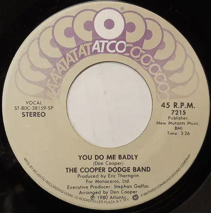 The Cooper Dodge Band - I Want You Back In My Life Again