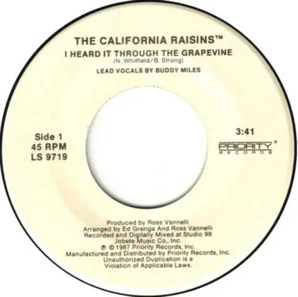 The California Raisins - I Heard It Through The Grapevine