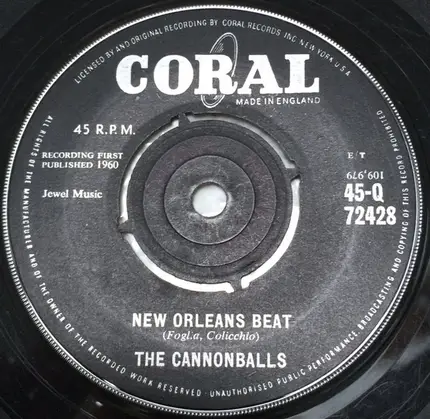 The Cannonballs - Cannonball Caboose / New Orleans Beat