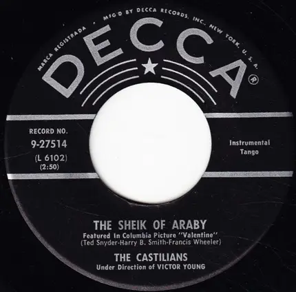 The Castilians - The Sheik Of Araby / Wonderful One