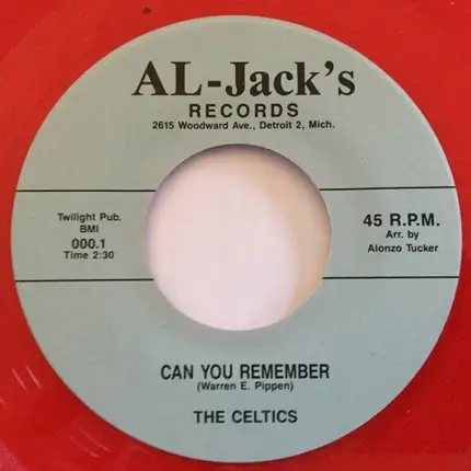 The Celtics - Can You Remember / Send Me Someone To Love
