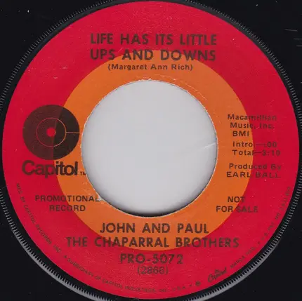 The Chaparral Brothers - Foolin' Around / Life Has Its Little Ups And Downs