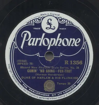 The Charleston Chasers / Duke Of Harlem & His Flunkies - Basin Street Blues / Comin' 'Nd Going
