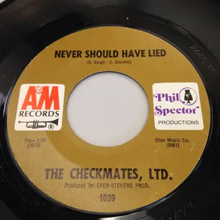 The Checkmates Ltd. - Love Is All I Have To Give / Never Should Have Lied