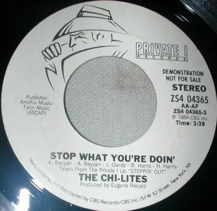 The Chi-Lites - Stop What You're Doin'