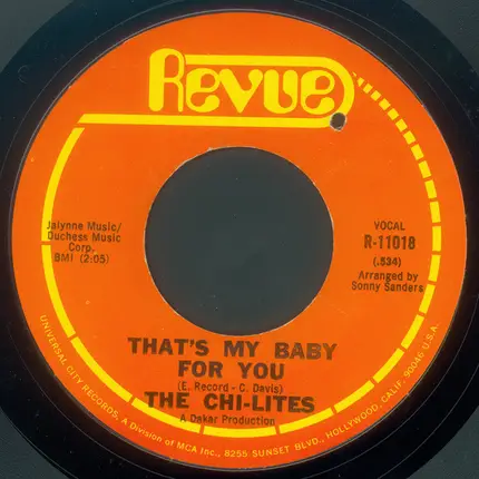 The Chi-Lites - (Um, Um) My Baby Loves Me