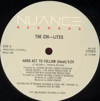 The Chi-Lites - Hard Act To Follow