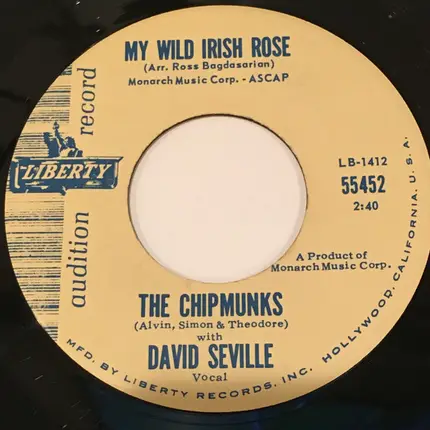 The Chipmunks With David Seville - America The Beautiful / My Wild Irish Rose