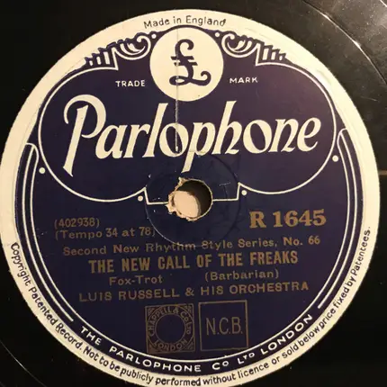 The Chocolate Dandies / Luis Russell And His Orchestra - Bugle Call Rag / The New Call Of The Freaks