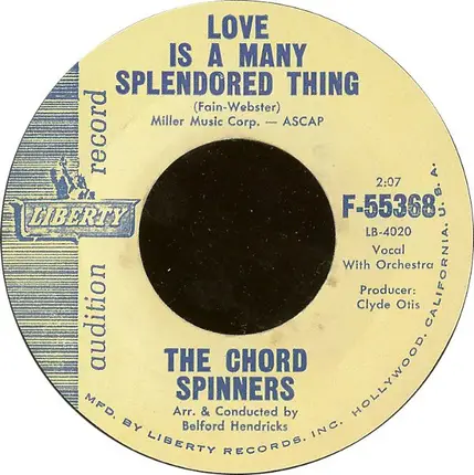 The Chord Spinners - Call Me / Love Is A Many Splendored Thing