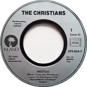7inch Vinyl Single - The Christians - Words