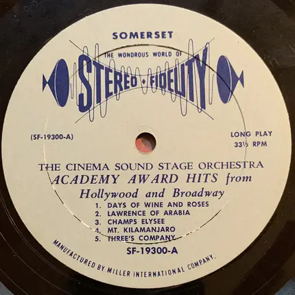The Cinema Sound Stage Orchestra - Academy Award Winners From Hollywood And Broadway