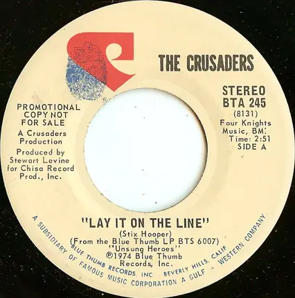 The Crusaders - Lay It On The Line