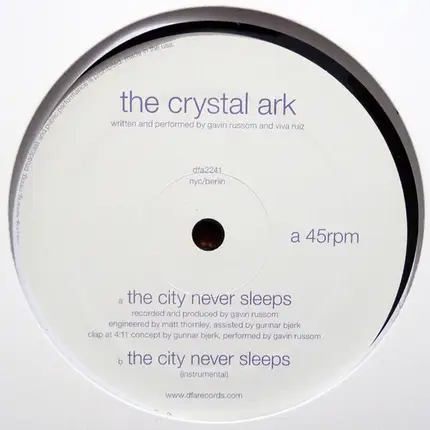 The Crystal Ark - The City Never Sleeps