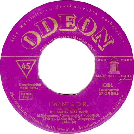 The Crane River Jazz Band / The Saints Jazz Band - I'm Travelling / I Want A Girl